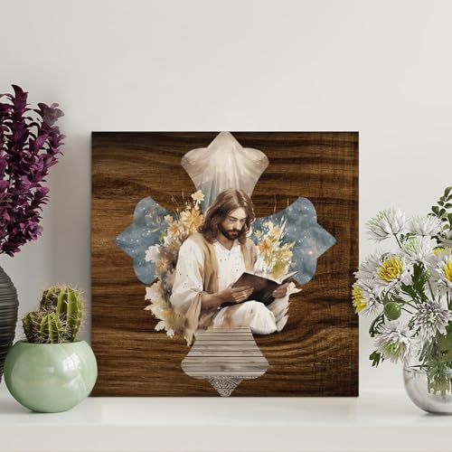 LMMIXEE Jesus Bibelvers Holzpalettenschild Geburt Jesus-Szene Kreuz Holzschilder 20,3 x 20,3 cm christliche Familie Wanddekoration Bauernhaus-Dekor Wandkunst Aufhänger für Zuhause, Küche, Badezimmer LMMIXEE Jesus Bibelvers Holzpalettenschild Geburt Jesus-Szene Kreuz Holzschilder 20,3 x 20,3 cm christliche Familie Wanddekoration Bauernhaus-Dekor Wandkunst Aufhänger für Zuhause, Küche, Badezimmer von LMMIXEE