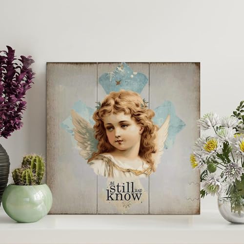 LMMIXEE Lustiges Holzschild mit Bibelvers und Aufschrift "Be still and Know", 30,5 x 30,5 cm, rustikale christliche Holz-Wandkunst, Bauernhaus-Dekoration, Küchen-Wandschild, Heimdekoration LMMIXEE Lustiges Holzschild mit Bibelvers und Aufschrift "Be still and Know", 30,5 x 30,5 cm, rustikale christliche Holz-Wandkunst, Bauernhaus-Dekoration, Küchen-Wandschild, Heimdekoration von LMMIXEE