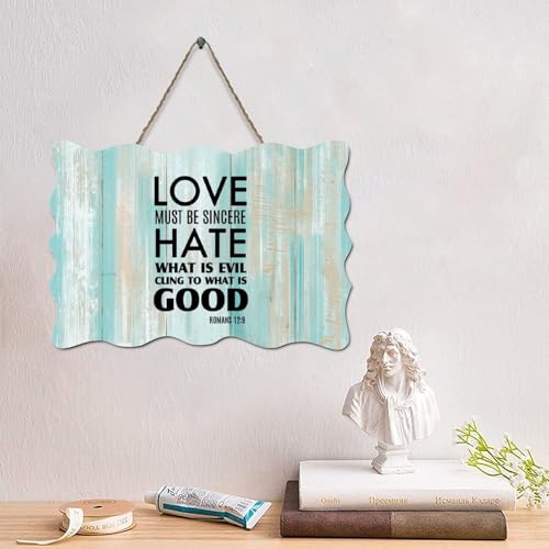 LMMIXEE Lustiges Palettenschild aus Holz mit Bibelvers "Love Must Be Sincere" 10,2 x 15,2 cm, rustikale christliche Wandkunst, Bauernhaus-Dekoration, Küche, Retro-Schild, Einweihungsgeschenk LMMIXEE Lustiges Palettenschild aus Holz mit Bibelvers "Love Must Be Sincere" 10,2 x 15,2 cm, rustikale christliche Wandkunst, Bauernhaus-Dekoration, Küche, Retro-Schild, Einweihungsgeschenk von LMMIXEE