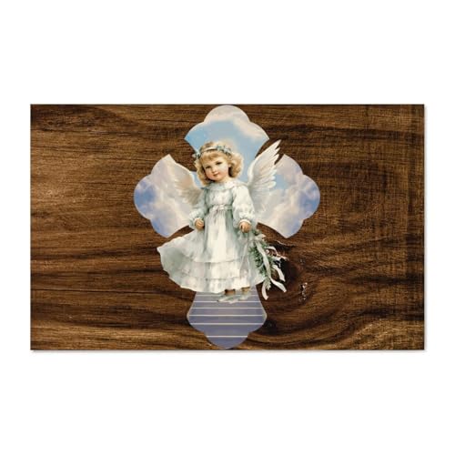 LMMIXEE Lustiges Vintage-Palettenschild mit Bibelvers aus Holz, Engelskreuz, 40,6 x 25,4 cm, christliches Bauernhaus, Wanddekoration, Wandkunst, Aufhänger, Heimdekoration für Zuhause, Schlafzimmer LMMIXEE Lustiges Vintage-Palettenschild mit Bibelvers aus Holz, Engelskreuz, 40,6 x 25,4 cm, christliches Bauernhaus, Wanddekoration, Wandkunst, Aufhänger, Heimdekoration für Zuhause, Schlafzimmer von LMMIXEE