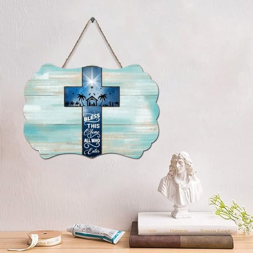 LMMIXEE Lustiges christliches Holzpalettenschild mit Bibelvers "Bless This Home All Who Enter", 10,2 x 15,2 cm, Kunst, Bauernhaus, Wanddekoration, Wandkunst für Wohnzimmer, Schlafzimmer, Büro LMMIXEE Lustiges christliches Holzpalettenschild mit Bibelvers "Bless This Home All Who Enter", 10,2 x 15,2 cm, Kunst, Bauernhaus, Wanddekoration, Wandkunst für Wohnzimmer, Schlafzimmer, Büro von LMMIXEE