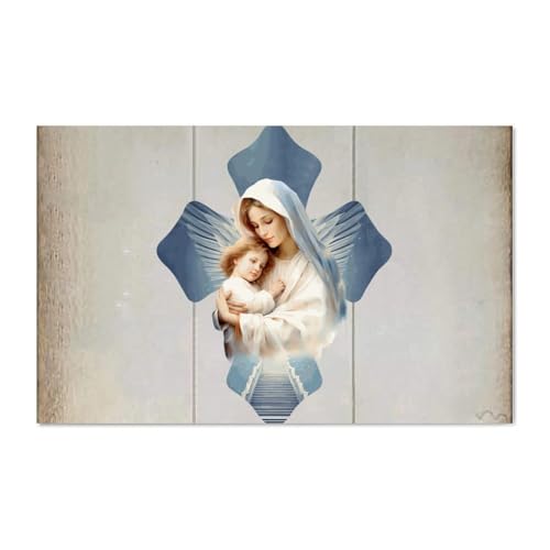 LMMIXEE Palettenschild mit Bibelvers aus Holz, Motiv: Geburt Jesus, Kreuzschilder, 40,6 x 25,4 cm, rustikale christliche Holzkunst, Bauernhaus-Dekoration, Küchen-Wandschild, Heimdekoration LMMIXEE Palettenschild mit Bibelvers aus Holz, Motiv: Geburt Jesus, Kreuzschilder, 40,6 x 25,4 cm, rustikale christliche Holzkunst, Bauernhaus-Dekoration, Küchen-Wandschild, Heimdekoration von LMMIXEE