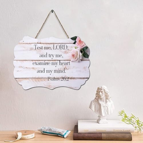 LMMIXEE Rustikale Holzschilder mit Bibelvers "Test Me, Lord And Me, Examine My Heart And My Mind", Retro-Holzschild, Wanddekoration für Zuhause, Männerhöhle, Tor, Garten, Bars, Cafés, 15,2 x 25,4 cm LMMIXEE Rustikale Holzschilder mit Bibelvers "Test Me, Lord And Me, Examine My Heart And My Mind", Retro-Holzschild, Wanddekoration für Zuhause, Männerhöhle, Tor, Garten, Bars, Cafés, 15,2 x 25,4 cm von LMMIXEE
