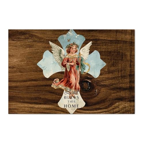 LMMIXEE Rustikale Jesus-Bibelvers Holzschilder, Vintage-Engel mit Welt 71, Wandkunst, Retro-Schrift, Holzschild, Bauernhaus, Wanddekoration für Zuhause, Männerhöhle, Tor, Garten, Bars, Cafés, 30,5 x LMMIXEE Rustikale Jesus-Bibelvers Holzschilder, Vintage-Engel mit Welt 71, Wandkunst, Retro-Schrift, Holzschild, Bauernhaus, Wanddekoration für Zuhause, Männerhöhle, Tor, Garten, Bars, Cafés, 30,5 x von LMMIXEE