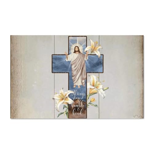 LMMIXEE Rustikale Jesus-Bibelvers Holzschilder "Always Stay Humble And Kind", antikes Retro-Holzschild, Bauernhaus, Wanddekoration für Zuhause, Männerhöhle, Tür, Veranda, Garten, Party, 40,6 x 25,4 cm LMMIXEE Rustikale Jesus-Bibelvers Holzschilder "Always Stay Humble And Kind", antikes Retro-Holzschild, Bauernhaus, Wanddekoration für Zuhause, Männerhöhle, Tür, Veranda, Garten, Party, 40,6 x 25,4 cm von LMMIXEE