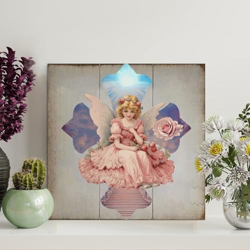 LMMIXEE Rustikale Jesus-Bibelvers Holzschilder Engel Kreuz Wandkunst Retro Schrift Holzschild Bauernhaus Wanddekoration für Zuhause, Bars, Clubs, Cafés, Männerhöhle, Party, 30,5 x 30,5 cm LMMIXEE Rustikale Jesus-Bibelvers Holzschilder Engel Kreuz Wandkunst Retro Schrift Holzschild Bauernhaus Wanddekoration für Zuhause, Bars, Clubs, Cafés, Männerhöhle, Party, 30,5 x 30,5 cm von LMMIXEE