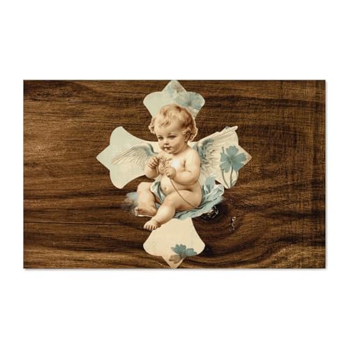 LMMIXEE Rustikale Jesus-Bibelvers Holzschilder Engel Kreuz Wandkunst Retro Schrift Holzschild Bauernhaus Wanddekoration für Zuhause, Mann, Höhle, Tor, Garten, Bars, Cafés, 40,6 x 25,4 cm LMMIXEE Rustikale Jesus-Bibelvers Holzschilder Engel Kreuz Wandkunst Retro Schrift Holzschild Bauernhaus Wanddekoration für Zuhause, Mann, Höhle, Tor, Garten, Bars, Cafés, 40,6 x 25,4 cm von LMMIXEE