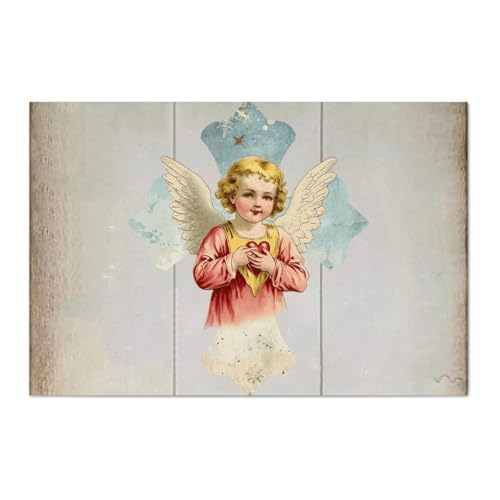 LMMIXEE Rustikale Jesus-Bibelvers Holzschilder Engelskreuz Wandkunst Antike Retro-Schrift Holzschild Bauernhaus Wanddekoration für Zuhause, Männerhöhle, Tor, Garten, Bars, Cafés, 30,5 x 20,3 cm LMMIXEE Rustikale Jesus-Bibelvers Holzschilder Engelskreuz Wandkunst Antike Retro-Schrift Holzschild Bauernhaus Wanddekoration für Zuhause, Männerhöhle, Tor, Garten, Bars, Cafés, 30,5 x 20,3 cm von LMMIXEE