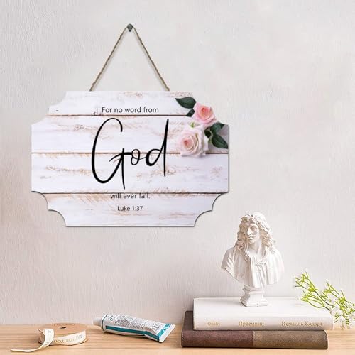LMMIXEE Rustikales Holzpalettenschild mit Bibelvers für kein Wort von Gott wird jemals versagen. 1 37 Holzschilder 10,2 x 15,2 cm Schrift Familie Wandkunst für Schlafzimmer Wohnzimmer LMMIXEE Rustikales Holzpalettenschild mit Bibelvers für kein Wort von Gott wird jemals versagen. 1 37 Holzschilder 10,2 x 15,2 cm Schrift Familie Wandkunst für Schlafzimmer Wohnzimmer von LMMIXEE