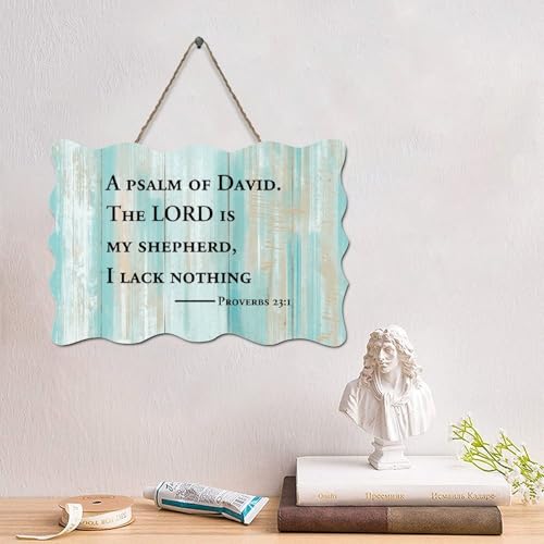 LMMIXEE Rustikales Holzschild mit Bibelvers "A Psalm of The Lord Is My Shepherd", Holzschilder, 10,2 x 15,2 cm, Wandkunst, Familienwanddekoration für Zuhause, Küche, Badezimmer, Wohnzimmer LMMIXEE Rustikales Holzschild mit Bibelvers "A Psalm of The Lord Is My Shepherd", Holzschilder, 10,2 x 15,2 cm, Wandkunst, Familienwanddekoration für Zuhause, Küche, Badezimmer, Wohnzimmer von LMMIXEE