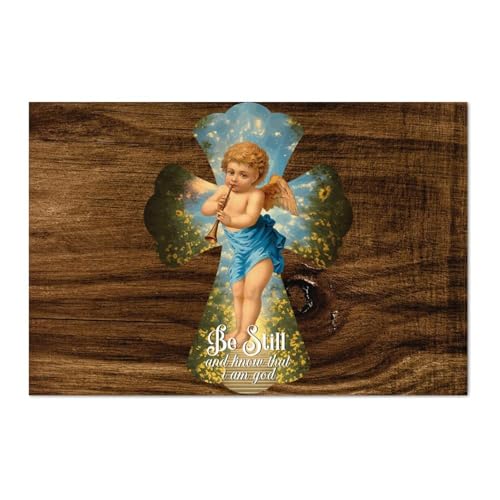 LMMIXEE Rustikales Holzschild mit Bibelvers "Be still And Know That I Am God", Psalm 46 10, Wandkunst, Vintage-Holzschild, Bauernhaus, Wanddekoration für Zuhause, Männerhöhle, Tür, Veranda LMMIXEE Rustikales Holzschild mit Bibelvers "Be still And Know That I Am God", Psalm 46 10, Wandkunst, Vintage-Holzschild, Bauernhaus, Wanddekoration für Zuhause, Männerhöhle, Tür, Veranda von LMMIXEE