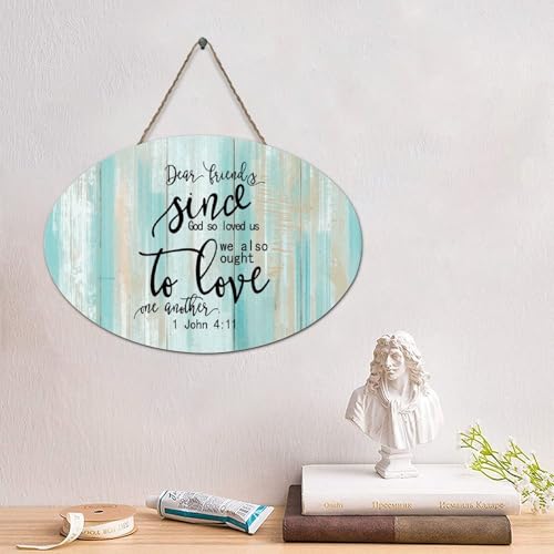 LMMIXEE Rustikales Holzschild mit Bibelvers "Dear Friends,since God So Loved Us" Holzschilder, 15,2 x 25,4 cm, rustikales christliches Wandkunst, Dekoration, Küche, Retro-Schild, Einweihungsgeschenk LMMIXEE Rustikales Holzschild mit Bibelvers "Dear Friends,since God So Loved Us" Holzschilder, 15,2 x 25,4 cm, rustikales christliches Wandkunst, Dekoration, Küche, Retro-Schild, Einweihungsgeschenk von LMMIXEE