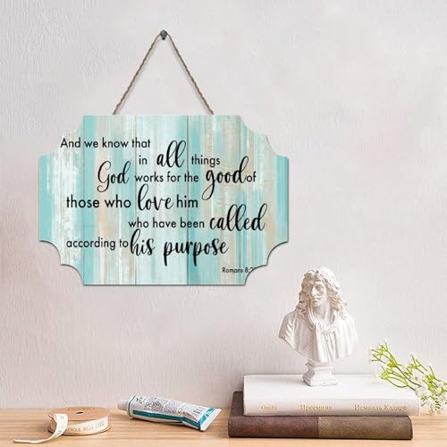 LMMIXEE Rustikales Holzschild mit Bibelvers und Aufschrift "And We Know That for Those Who Love God", 15,2 x 25,4 cm, rustikale christliche Holzwandkunst, Bauernhaus, Küche, Heimdekoration LMMIXEE Rustikales Holzschild mit Bibelvers und Aufschrift "And We Know That for Those Who Love God", 15,2 x 25,4 cm, rustikale christliche Holzwandkunst, Bauernhaus, Küche, Heimdekoration von LMMIXEE