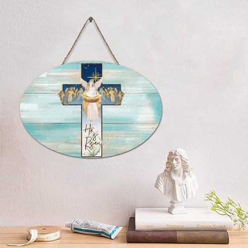 LMMIXEE Rustikales Holzschild mit Bibelvers und Aufschrift "He Is Risen", Vintage-Stil, Landhaus-Schrift, Holzschild, Bauernhaus, Wanddekoration für Zuhause, Männerhöhle, Tür, Veranda, Garten, Party LMMIXEE Rustikales Holzschild mit Bibelvers und Aufschrift "He Is Risen", Vintage-Stil, Landhaus-Schrift, Holzschild, Bauernhaus, Wanddekoration für Zuhause, Männerhöhle, Tür, Veranda, Garten, Party von LMMIXEE