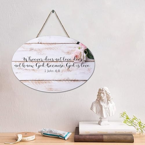 LMMIXEE Rustikales Holzschild mit Bibelvers und Aufschrift "Whoever Does Not Love Does", Retro-Schrift, Holzschild, Bauernhaus, Wanddekoration für Zuhause, Männerhöhle, Tür, Veranda, Garten, Party LMMIXEE Rustikales Holzschild mit Bibelvers und Aufschrift "Whoever Does Not Love Does", Retro-Schrift, Holzschild, Bauernhaus, Wanddekoration für Zuhause, Männerhöhle, Tür, Veranda, Garten, Party von LMMIXEE