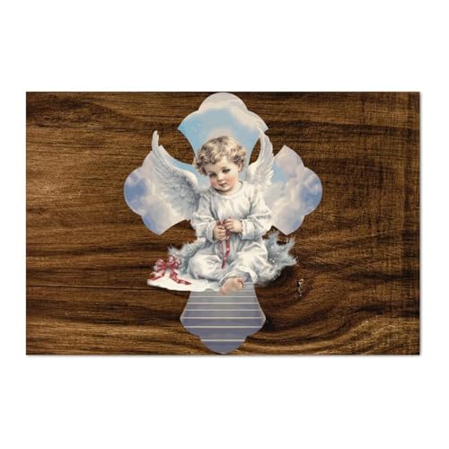 LMMIXEE Rustikales Jesus-Bibelvers aus Holz, Palettenschild, Engelskreuz, Holzschilder, 30,5 x 20,3 cm, Schrift, Kunst, Familie, Wanddekoration, Bauernhaus-Dekor, Wandkunst, Aufhänger für Wohnzimmer LMMIXEE Rustikales Jesus-Bibelvers aus Holz, Palettenschild, Engelskreuz, Holzschilder, 30,5 x 20,3 cm, Schrift, Kunst, Familie, Wanddekoration, Bauernhaus-Dekor, Wandkunst, Aufhänger für Wohnzimmer von LMMIXEE