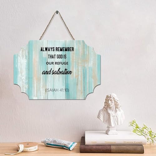 LMMIXEE Rustikales Jesus-Holz-Palettenschild "Always Remember That God Is Our Refuge And Salvation", Holzschilder, 10,2 x 15,2 cm, Schrift, Familie, Wandkunst, Dekoration für Küche, Schlafzimmer LMMIXEE Rustikales Jesus-Holz-Palettenschild "Always Remember That God Is Our Refuge And Salvation", Holzschilder, 10,2 x 15,2 cm, Schrift, Familie, Wandkunst, Dekoration für Küche, Schlafzimmer von LMMIXEE
