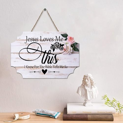 LMMIXEE Rustikales Palettenschild aus Holz mit Bibelvers "Jesus Loves Me This I Know For The Bible Tells Me So", rustikale christliche Wandkunst, Küche, Heimdekoration, Einweihungsgeschenk LMMIXEE Rustikales Palettenschild aus Holz mit Bibelvers "Jesus Loves Me This I Know For The Bible Tells Me So", rustikale christliche Wandkunst, Küche, Heimdekoration, Einweihungsgeschenk von LMMIXEE
