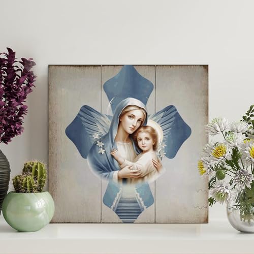 LMMIXEE Vintage-Bibelvers aus Holz, Palettenschild, Geburt, Jesus-Szene, Kreuzschilder, 30,5 x 30,5 cm, rustikale christliche Wandkunst, Bauernhaus-Dekoration, Küche, Retro-Schild, Einweihungsgeschenk LMMIXEE Vintage-Bibelvers aus Holz, Palettenschild, Geburt, Jesus-Szene, Kreuzschilder, 30,5 x 30,5 cm, rustikale christliche Wandkunst, Bauernhaus-Dekoration, Küche, Retro-Schild, Einweihungsgeschenk von LMMIXEE