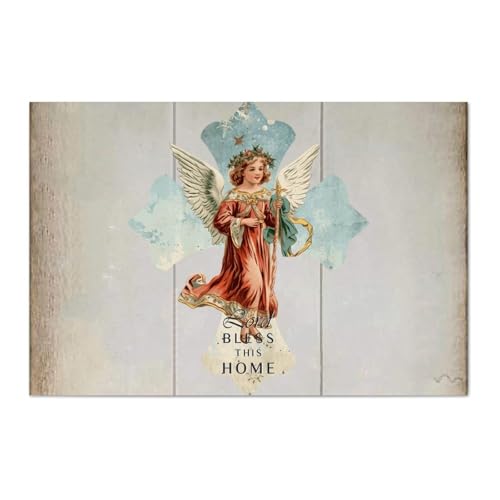 LMMIXEE Vintage Engel mit Welt 71, rustikaler Druck, Holzschild, christliche, religiöse Wanddekorationen für Wohnzimmer, rustikale Wandkunst, Küche, Wandschild, Heimdekoration, Einweihungsgeschenk LMMIXEE Vintage Engel mit Welt 71, rustikaler Druck, Holzschild, christliche, religiöse Wanddekorationen für Wohnzimmer, rustikale Wandkunst, Küche, Wandschild, Heimdekoration, Einweihungsgeschenk von LMMIXEE