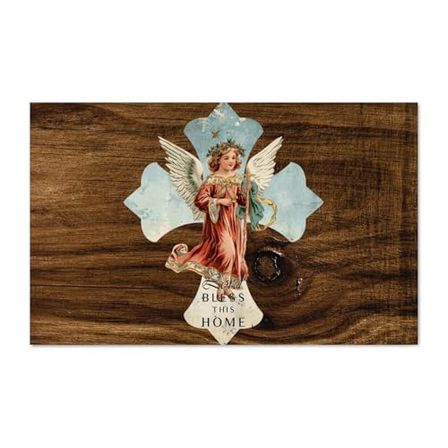 LMMIXEE Vintage Engel mit Welt 71 Holzschilder, Bibelvers, christliches Holzschild, Bauernhaus, Wandkunst, rustikale Wanddekoration, christlich für Zuhause, Küche, Wohnzimmer, Café, Bar, 40,6 x 25,4 LMMIXEE Vintage Engel mit Welt 71 Holzschilder, Bibelvers, christliches Holzschild, Bauernhaus, Wandkunst, rustikale Wanddekoration, christlich für Zuhause, Küche, Wohnzimmer, Café, Bar, 40,6 x 25,4 von LMMIXEE
