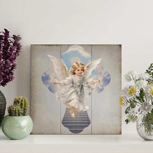 LMMIXEE Vintage Jesus Bibelvers Holzpalettenschild Engel Kreuz Holzschilder 20,3 x 20,3 cm Druck Familie Wanddekoration Bauernhaus Dekor Wandkunst Aufhänger für Wohnzimmer Wohnzimmer Schlafzimmer Büro LMMIXEE Vintage Jesus Bibelvers Holzpalettenschild Engel Kreuz Holzschilder 20,3 x 20,3 cm Druck Familie Wanddekoration Bauernhaus Dekor Wandkunst Aufhänger für Wohnzimmer Wohnzimmer Schlafzimmer Büro von LMMIXEE