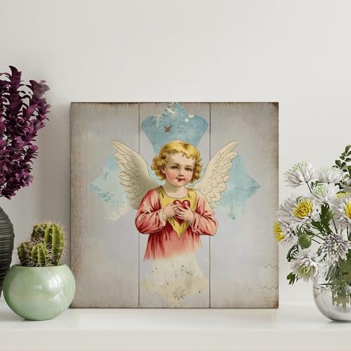 LMMIXEE Vintage Jesus Bibelvers Holzpalettenschild Engel Kreuz Holzschilder 20,3 x 20,3 cm Schrift Druck Bauernhaus Holz Familie Wandkunst Dekor Wandaufhänger für Küche Schlafzimmer Wohnzimmer Foyer LMMIXEE Vintage Jesus Bibelvers Holzpalettenschild Engel Kreuz Holzschilder 20,3 x 20,3 cm Schrift Druck Bauernhaus Holz Familie Wandkunst Dekor Wandaufhänger für Küche Schlafzimmer Wohnzimmer Foyer von LMMIXEE