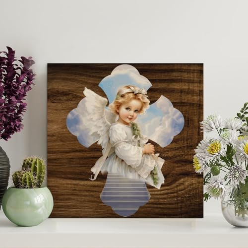 LMMIXEE Vintage Jesus Bibelvers Holzpalettenschild Engel Kreuz Holzschilder 30,5 x 30,5 cm Kunst Bauernhaus Wandkunst Wohnkultur Aufhänger Familie Wanddekoration für Wohnzimmer Wohnzimmer Schlafzimmer LMMIXEE Vintage Jesus Bibelvers Holzpalettenschild Engel Kreuz Holzschilder 30,5 x 30,5 cm Kunst Bauernhaus Wandkunst Wohnkultur Aufhänger Familie Wanddekoration für Wohnzimmer Wohnzimmer Schlafzimmer von LMMIXEE