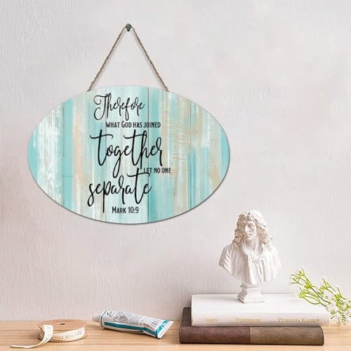 LMMIXEE Vintage Jesus Bibelvers Holzpalettenschild "Therefore What God Has Joined Togeined Together", Holzschilder, 15,2 x 25,4 cm, Wandkunst, Familienwanddekoration für Wohnzimmer, Schlafzimmer LMMIXEE Vintage Jesus Bibelvers Holzpalettenschild "Therefore What God Has Joined Togeined Together", Holzschilder, 15,2 x 25,4 cm, Wandkunst, Familienwanddekoration für Wohnzimmer, Schlafzimmer von LMMIXEE