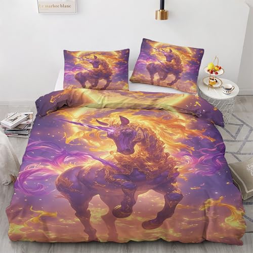 LMMSMGS Bettwäsche 135x200 Pegasus Bettwäsche-Sets– Weiches Mikrofaser-Set mit Bettbezug 135x200 + 1 Kissenbezüge 80x80 mit Reißverschluss Eckbinder für Mädchen Jungen LMMSMGS Bettwäsche 135x200 Pegasus Bettwäsche-Sets– Weiches Mikrofaser-Set mit Bettbezug 135x200 + 1 Kissenbezüge 80x80 mit Reißverschluss Eckbinder für Mädchen Jungen von LMMSMGS