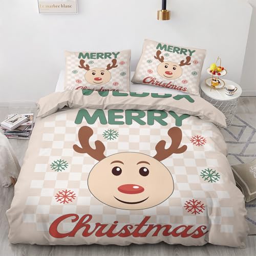 LMMSMGS Bettwäsche 135x200 Weihnachtsmotiv Bettwäsche-Sets– Weiches Mikrofaser-Set mit Bettbezug 135x200 + 1 Kissenbezüge 80x80 mit Reißverschluss Eckbinder für Mädchen Jungen LMMSMGS Bettwäsche 135x200 Weihnachtsmotiv Bettwäsche-Sets– Weiches Mikrofaser-Set mit Bettbezug 135x200 + 1 Kissenbezüge 80x80 mit Reißverschluss Eckbinder für Mädchen Jungen von LMMSMGS