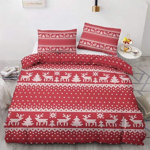 LMMSMGS Bettwäsche 135x200 Weihnachtsmotiv Bettwäsche-Sets– Weiches Mikrofaser-Set mit Bettbezug 135x200 + 1 Kissenbezüge 80x80 mit Reißverschluss Eckbinder für Mädchen Jungen LMMSMGS Bettwäsche 135x200 Weihnachtsmotiv Bettwäsche-Sets– Weiches Mikrofaser-Set mit Bettbezug 135x200 + 1 Kissenbezüge 80x80 mit Reißverschluss Eckbinder für Mädchen Jungen von LMMSMGS