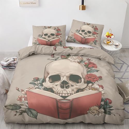 LMMSMGS Bettwäsche 140x200 70x90 Totenkopfblume Bettwäsche-Sets– Weiches Mikrofaser-Set mit Bettbezug 140x200 + 1 Kissenbezüge mit Reißverschluss Eckbinder für Mädchen Jungen LMMSMGS Bettwäsche 140x200 70x90 Totenkopfblume Bettwäsche-Sets– Weiches Mikrofaser-Set mit Bettbezug 140x200 + 1 Kissenbezüge mit Reißverschluss Eckbinder für Mädchen Jungen von LMMSMGS