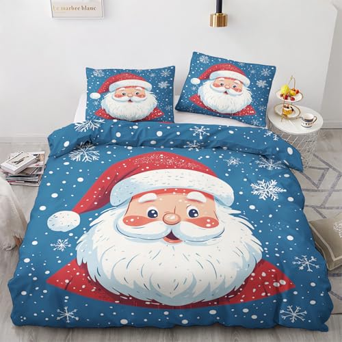 LMMSMGS Bettwäsche 140x200 70x90 Weihnachtsmann Bettwäsche-Sets– Weiches Mikrofaser-Set mit Bettbezug 140x200 + 1 Kissenbezüge mit Reißverschluss Eckbinder für Mädchen Jungen LMMSMGS Bettwäsche 140x200 70x90 Weihnachtsmann Bettwäsche-Sets– Weiches Mikrofaser-Set mit Bettbezug 140x200 + 1 Kissenbezüge mit Reißverschluss Eckbinder für Mädchen Jungen von LMMSMGS