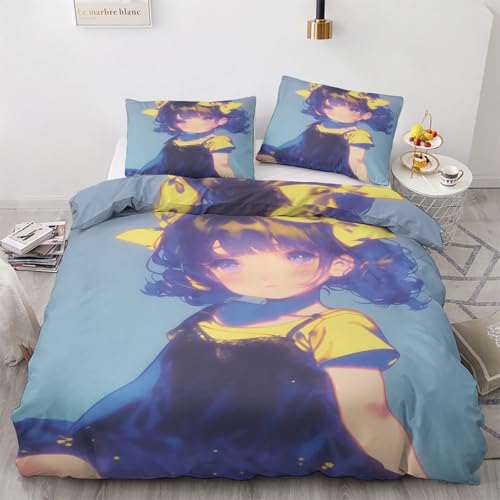 LMMSMGS Bettwäsche 155x220 Mädchen Bettwäsche-Sets– Weiches Mikrofaser-Set mit Bettbezug 155x220 + 1 Kissenbezüge 80x80 mit Reißverschluss Eckbinder für Mädchen Jungen LMMSMGS Bettwäsche 155x220 Mädchen Bettwäsche-Sets– Weiches Mikrofaser-Set mit Bettbezug 155x220 + 1 Kissenbezüge 80x80 mit Reißverschluss Eckbinder für Mädchen Jungen von LMMSMGS