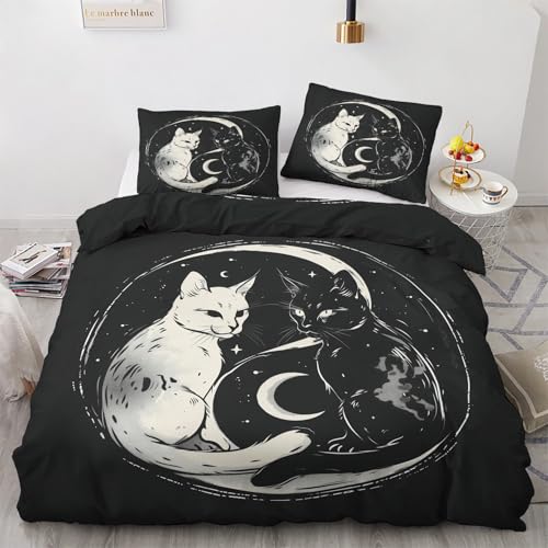 LMMSMGS Bettwäsche 200x200 Katze Bettwäsche-Sets– Weiches Mikrofaser-Set mit Bettbezug 200x200 + 2 Kissenbezüge 80x80 mit Reißverschluss Eckbinder für Mädchen Jungen LMMSMGS Bettwäsche 200x200 Katze Bettwäsche-Sets– Weiches Mikrofaser-Set mit Bettbezug 200x200 + 2 Kissenbezüge 80x80 mit Reißverschluss Eckbinder für Mädchen Jungen von LMMSMGS
