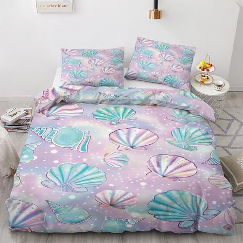 LMMSMGS Bettwäsche 200x200 Muschel Bettwäsche-Sets– Weiches Mikrofaser-Set mit Bettbezug 200x200 + 2 Kissenbezüge 80x80 mit Reißverschluss Eckbinder für Mädchen Jungen LMMSMGS Bettwäsche 200x200 Muschel Bettwäsche-Sets– Weiches Mikrofaser-Set mit Bettbezug 200x200 + 2 Kissenbezüge 80x80 mit Reißverschluss Eckbinder für Mädchen Jungen von LMMSMGS