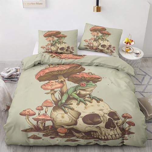 LMMSMGS Bettwäsche 200x200 Pilz Bettwäsche-Sets– Weiches Mikrofaser-Set mit Bettbezug 200x200 + 2 Kissenbezüge 80x80 mit Reißverschluss Eckbinder für Mädchen Jungen LMMSMGS Bettwäsche 200x200 Pilz Bettwäsche-Sets– Weiches Mikrofaser-Set mit Bettbezug 200x200 + 2 Kissenbezüge 80x80 mit Reißverschluss Eckbinder für Mädchen Jungen von LMMSMGS