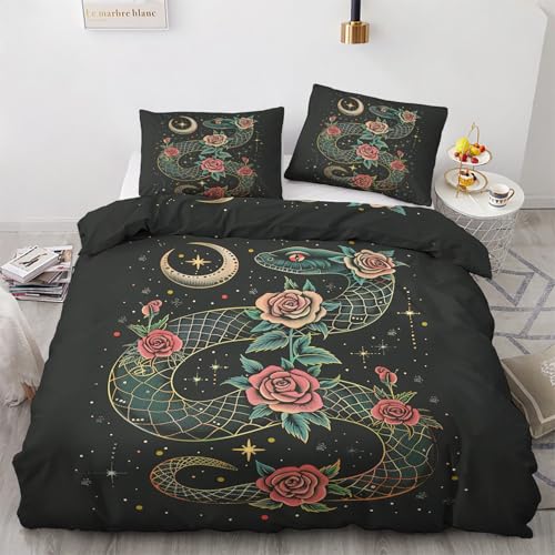 LMMSMGS Bettwäsche 200x200 Schlangenblume Bettwäsche-Sets– Weiches Mikrofaser-Set mit Bettbezug 200x200 + 2 Kissenbezüge 80x80 mit Reißverschluss Eckbinder für Mädchen Jungen LMMSMGS Bettwäsche 200x200 Schlangenblume Bettwäsche-Sets– Weiches Mikrofaser-Set mit Bettbezug 200x200 + 2 Kissenbezüge 80x80 mit Reißverschluss Eckbinder für Mädchen Jungen von LMMSMGS