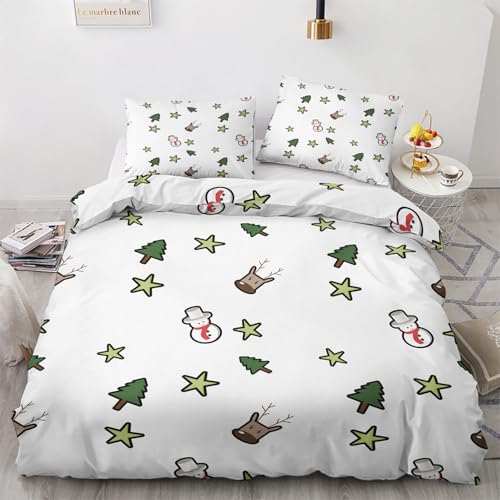 LMMSMGS Bettwäsche 200x200 Weihnachtsmotiv Bettwäsche-Sets– Weiches Mikrofaser-Set mit Bettbezug 200x200 + 2 Kissenbezüge 80x80 mit Reißverschluss Eckbinder für Mädchen Jungen LMMSMGS Bettwäsche 200x200 Weihnachtsmotiv Bettwäsche-Sets– Weiches Mikrofaser-Set mit Bettbezug 200x200 + 2 Kissenbezüge 80x80 mit Reißverschluss Eckbinder für Mädchen Jungen von LMMSMGS