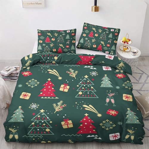 LMMSMGS Bettwäsche 200x200 Weihnachtsmotiv Bettwäsche-Sets– Weiches Mikrofaser-Set mit Bettbezug 200x200 + 2 Kissenbezüge 80x80 mit Reißverschluss Eckbinder für Mädchen Jungen LMMSMGS Bettwäsche 200x200 Weihnachtsmotiv Bettwäsche-Sets– Weiches Mikrofaser-Set mit Bettbezug 200x200 + 2 Kissenbezüge 80x80 mit Reißverschluss Eckbinder für Mädchen Jungen von LMMSMGS