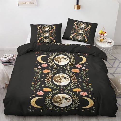 LMMSMGS Bettwäsche 200x220 Sonne/Mond Bettwäsche-Sets– Weiches Mikrofaser-Set mit Bettbezug 200x220 + 2 Kissenbezüge 80x80 mit Reißverschluss Eckbinder für Mädchen Jungen LMMSMGS Bettwäsche 200x220 Sonne/Mond Bettwäsche-Sets– Weiches Mikrofaser-Set mit Bettbezug 200x220 + 2 Kissenbezüge 80x80 mit Reißverschluss Eckbinder für Mädchen Jungen von LMMSMGS