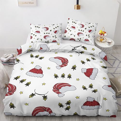 LMMSMGS Bettwäsche 200x220 Weihnachtsmotiv Bettwäsche-Sets– Weiches Mikrofaser-Set mit Bettbezug 200x220 + 2 Kissenbezüge 80x80 mit Reißverschluss Eckbinder für Mädchen Jungen LMMSMGS Bettwäsche 200x220 Weihnachtsmotiv Bettwäsche-Sets– Weiches Mikrofaser-Set mit Bettbezug 200x220 + 2 Kissenbezüge 80x80 mit Reißverschluss Eckbinder für Mädchen Jungen von LMMSMGS