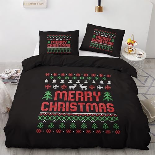 LMMSMGS Bettwäsche 200x220 Weihnachtsmotiv Bettwäsche-Sets– Weiches Mikrofaser-Set mit Bettbezug 200x220 + 2 Kissenbezüge 80x80 mit Reißverschluss Eckbinder für Mädchen Jungen LMMSMGS Bettwäsche 200x220 Weihnachtsmotiv Bettwäsche-Sets– Weiches Mikrofaser-Set mit Bettbezug 200x220 + 2 Kissenbezüge 80x80 mit Reißverschluss Eckbinder für Mädchen Jungen von LMMSMGS