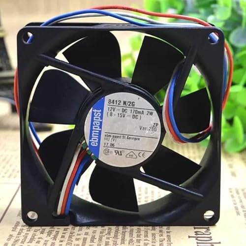 LMNCBVYA 12 V 2 W Inverter-Lüfter 8412N/2G – 80 mm leiser Gleichstrom-Lüfter für effiziente Kühlung von LMNCBVYA