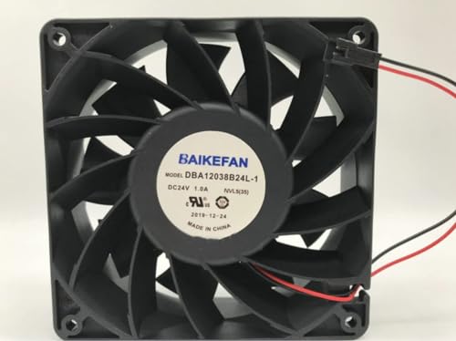 LMNCBVYA BAIKE 24V 120mm Cooling Fan - DBA12038B24L-1, 1.0A 2-Wire Fan for Efficient Cooling Solutions von LMNCBVYA