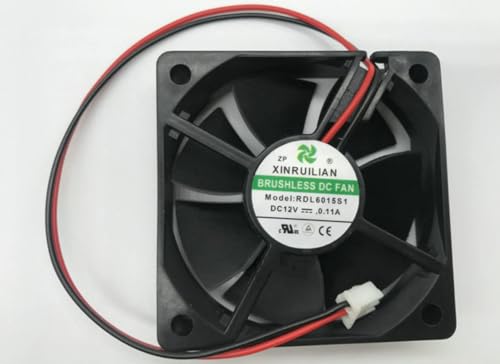 LMNCBVYA Beautyrankle 60mm Cooling Fan DC12V RDL6015S1 - High Efficiency 0.11A 6015 Cooling Solution for Electronics von LMNCBVYA