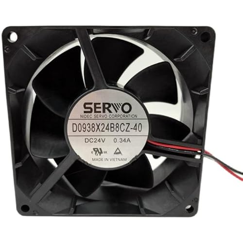 LMNCBVYA D0938X24B8CZ-40 DC 24V 0.34A 9CM 2-Wire Cooling Fan for - 90x90x38mm Fan von LMNCBVYA