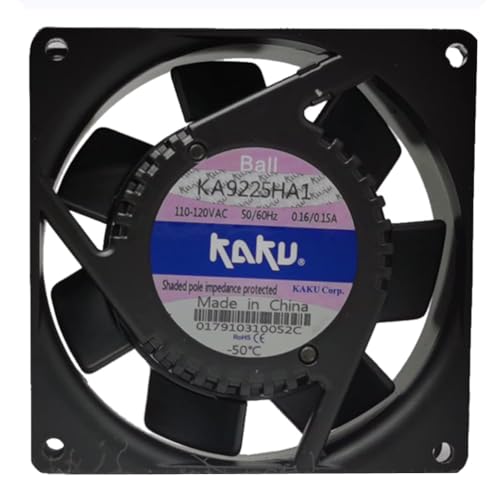LMNCBVYA High-Performance 92 mm Axial Cooling Lüfter – KA9225HA1, 110-120 V, 0,16/0,15 A, ideal für PC und elektronische Kühlung von LMNCBVYA