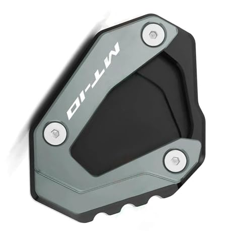 LMNMY Parkständer CNC-Motorrad Für Yamaha MT10SP 2017 2018 2019 2020 2021 2022 2023 Ständerfuß Seitenständer Vergrößerte Polsterstützplatte(Grey) von LMNMY